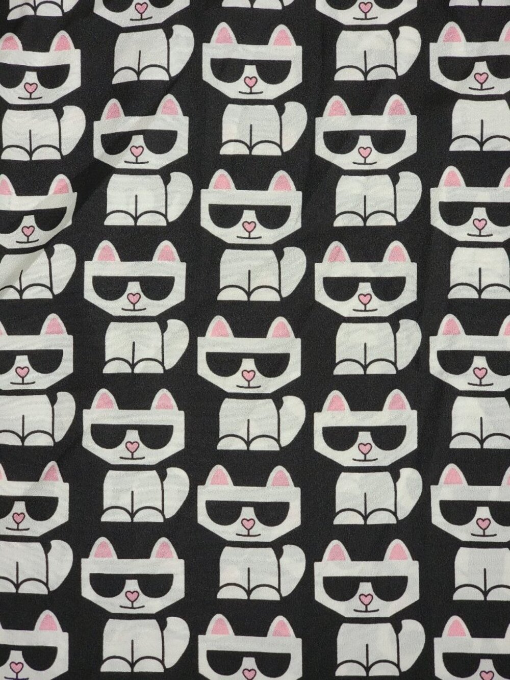 Karl Lagerfeld Paris Choupette Cat Print Button Down Blouse Shirt - XL - Picture 3 of 11